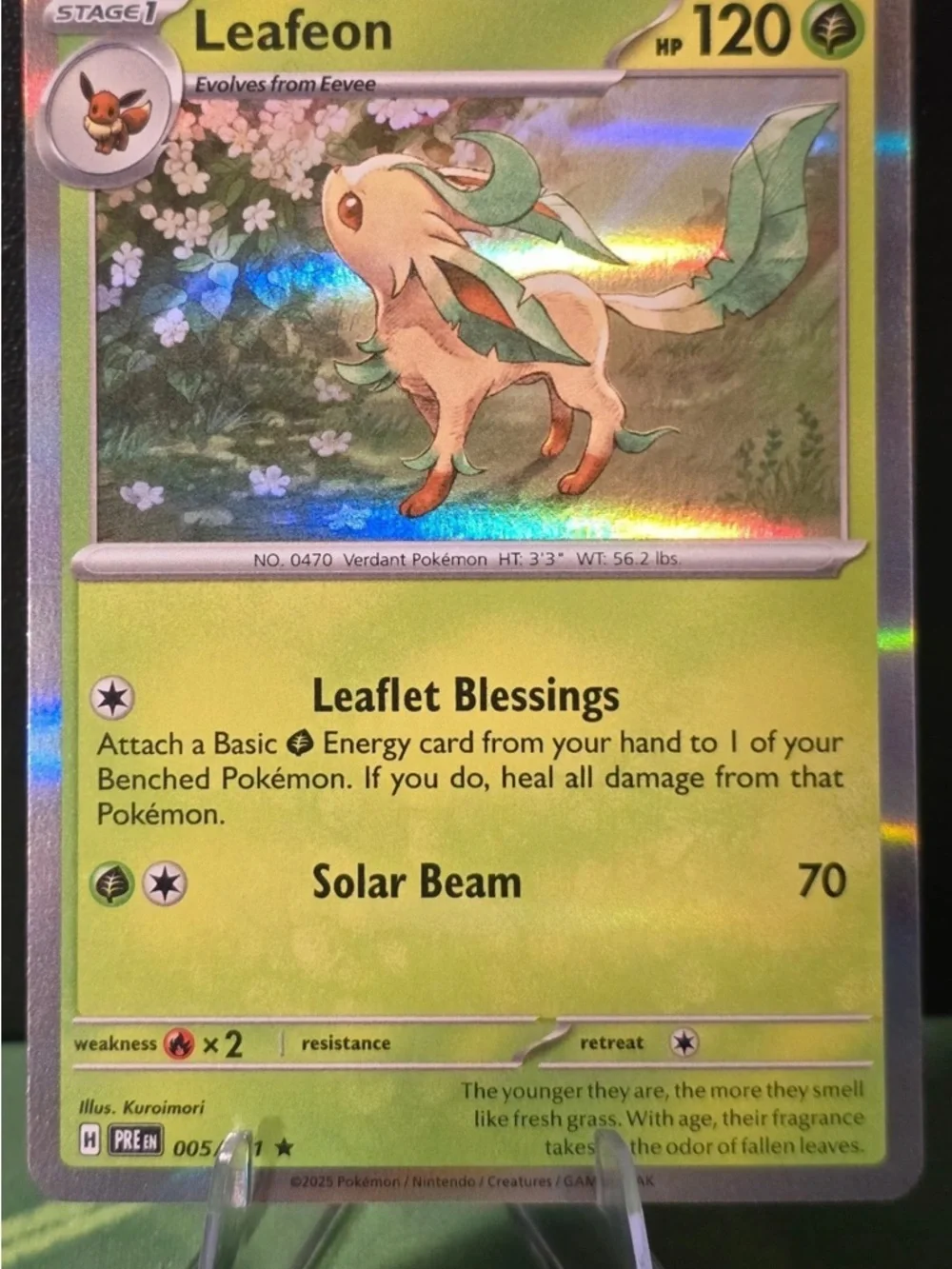 Pokémon Prismatic Evolutions Reverse Holo Eevee 074 + 8 Holo Eeveelutions Set NM